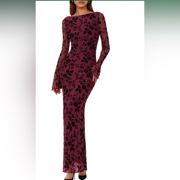 None Dresses & Skirts - 🆕Elegant Floral Long Sleeve Dress